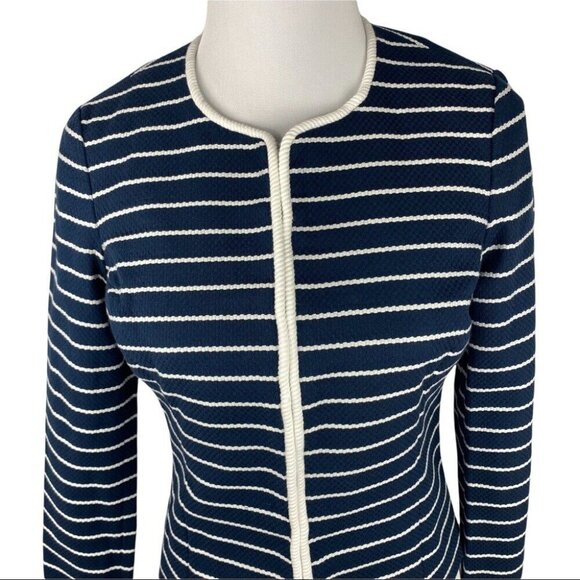 Vineyard Vines Women's NWT Blue Ocean Blvd Cotton Striped Designer Blazer 4/C34 - Picture 4 of 11